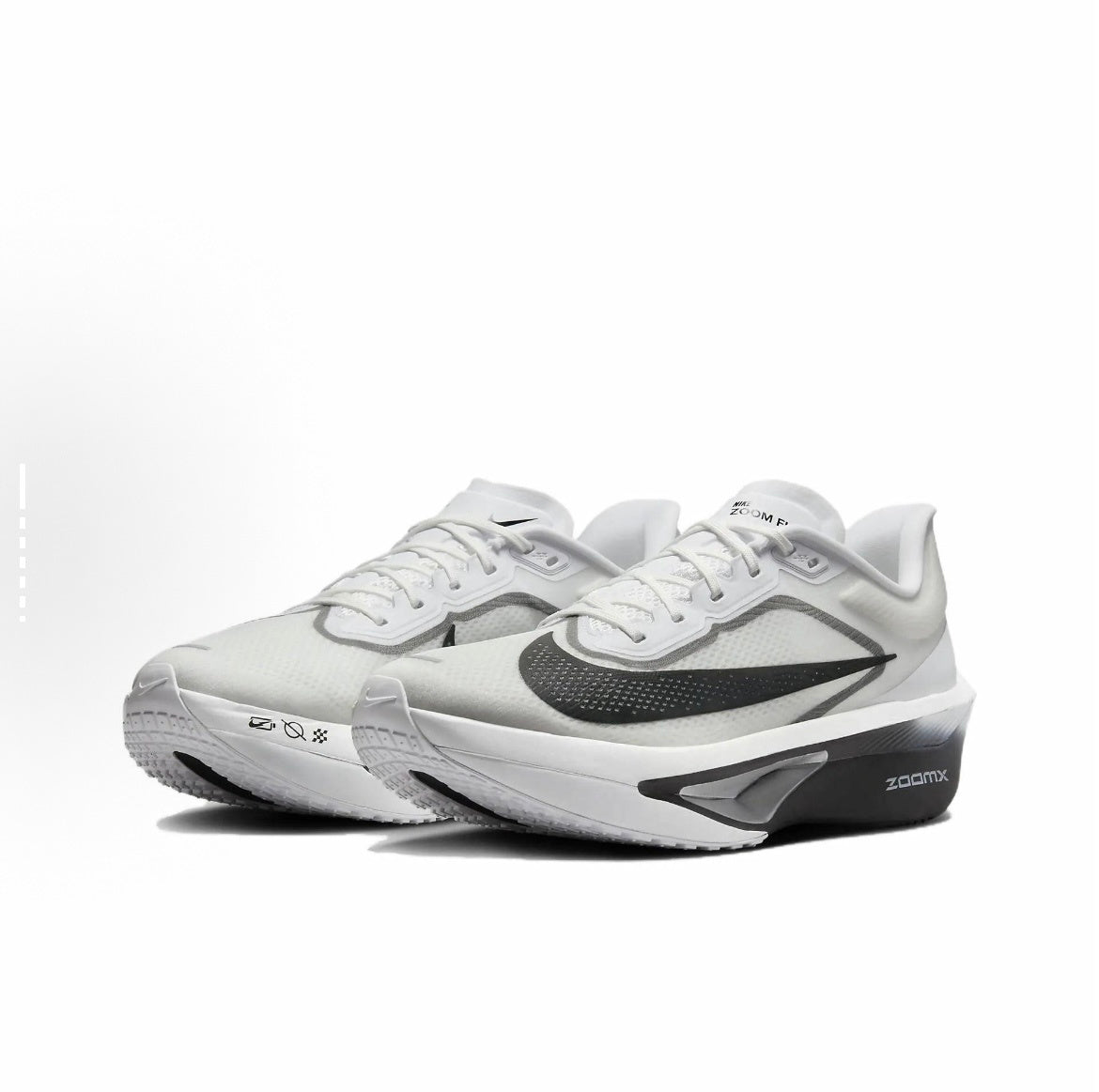 Nike Zoom Fly 6 Running Shoes in White Grey Black FN8454-100 - product image from the listing.