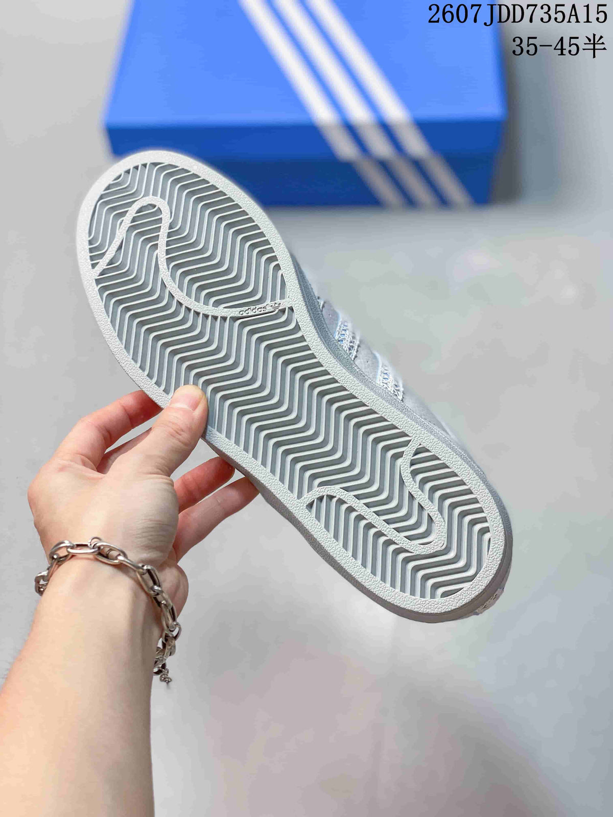 adidas Superstar Sneakers in White Gray Blue 2607JDD735A15 - product image from the listing.