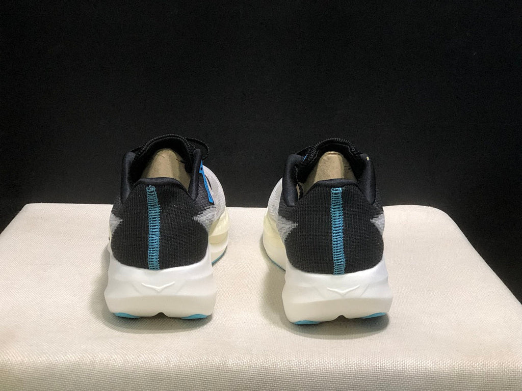 White, Black and Blue - HOKA Rocket X 3 Running Shoes - product image from the listing.