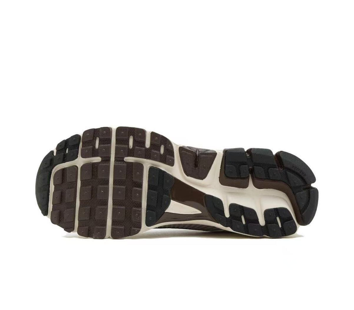 Metallic Silver and White Nike Vomero 5 Sneakers - product image from the listing.