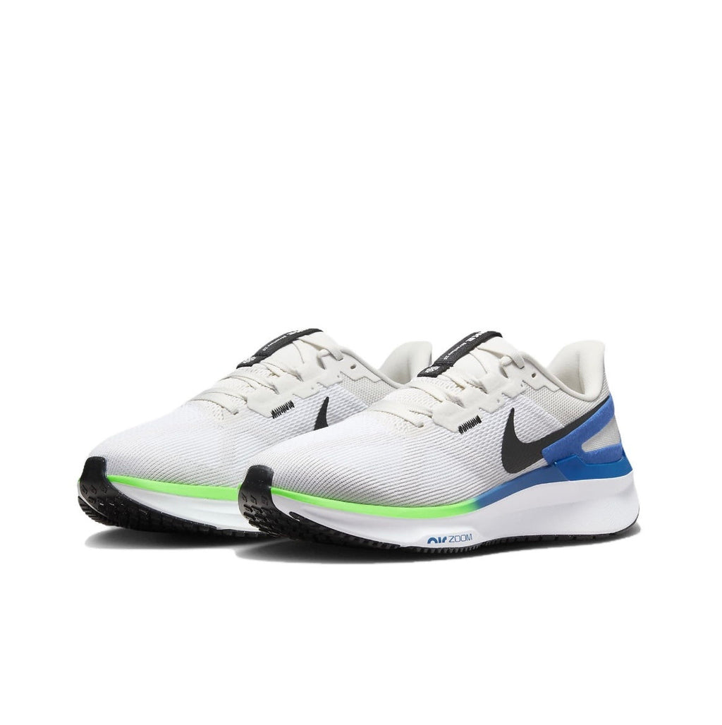 Nike Structure 25 Road Running Shoes in White Blue DJ7883-104 - product image from the listing.
