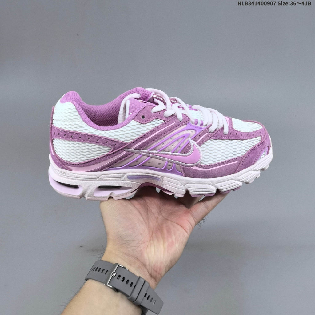 White and Purple Nike Air Max Moto Sneakers - product image from the listing.
