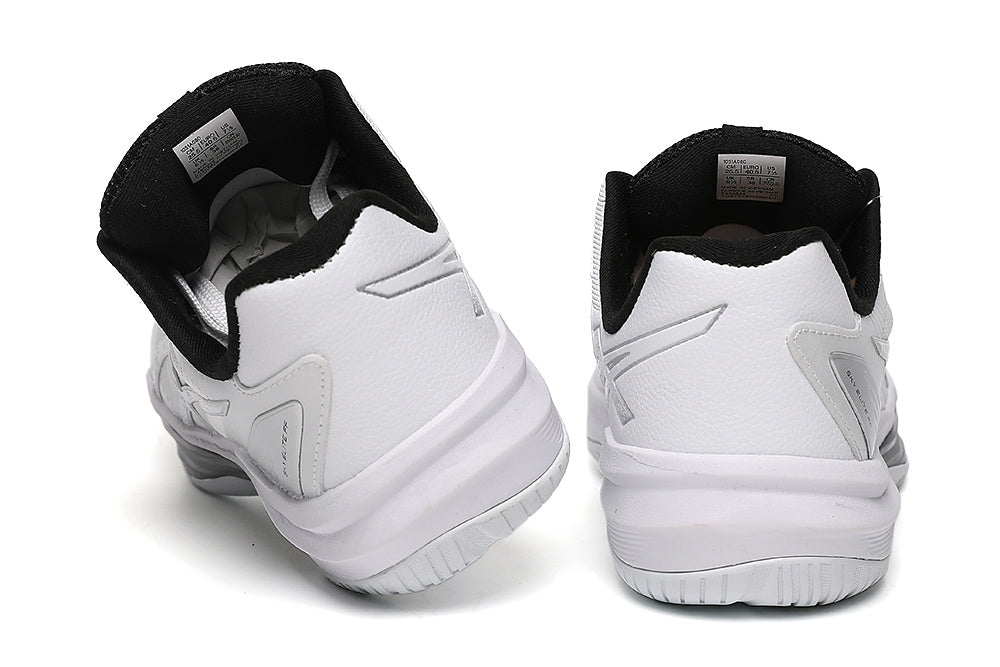 ASICS GEL-RESOLUTION 9 Tennis Shoes in White Silver Black - product image from the listing.