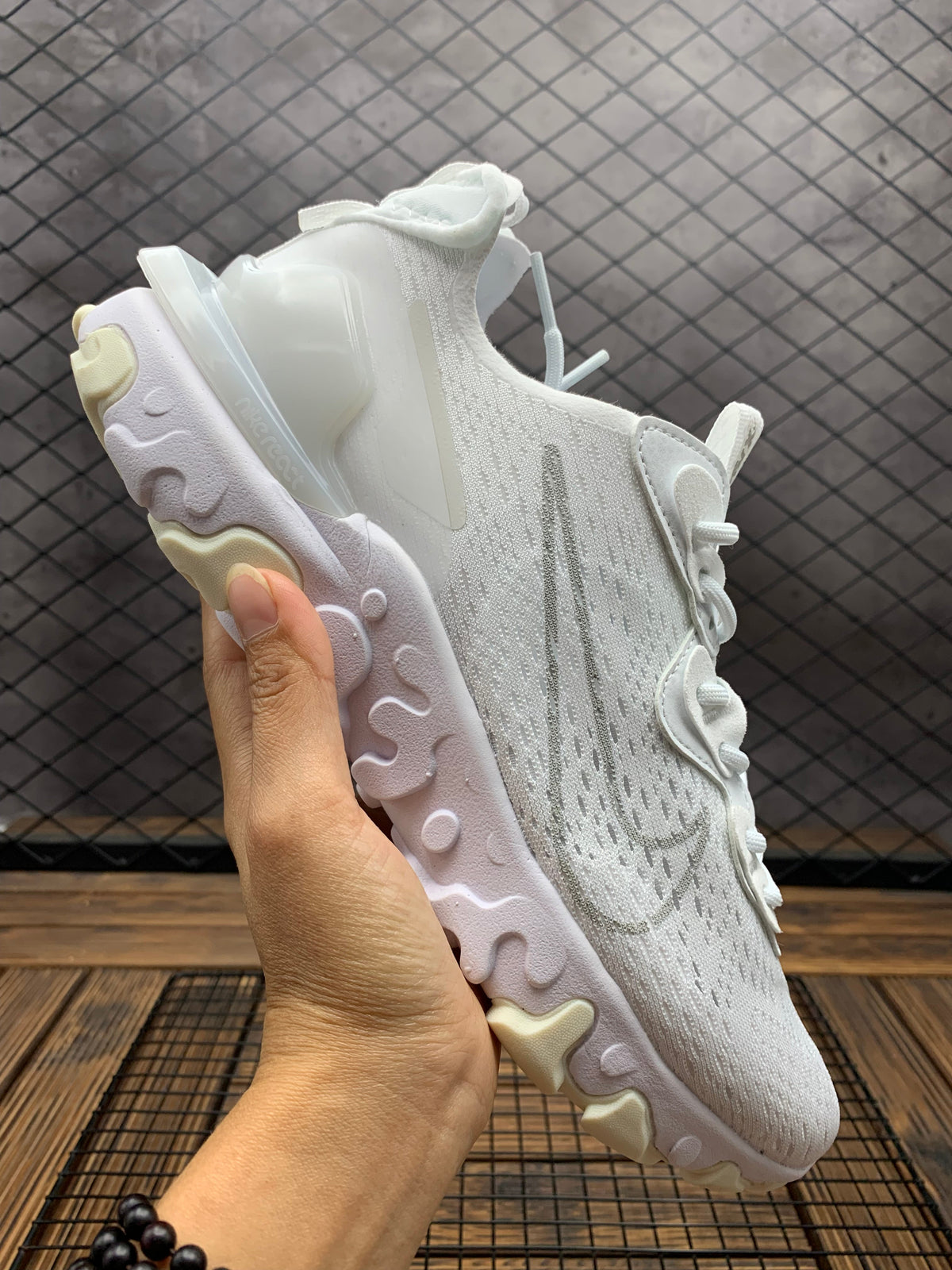 Nike React Vision Sneakers, in White - product image from the listing.