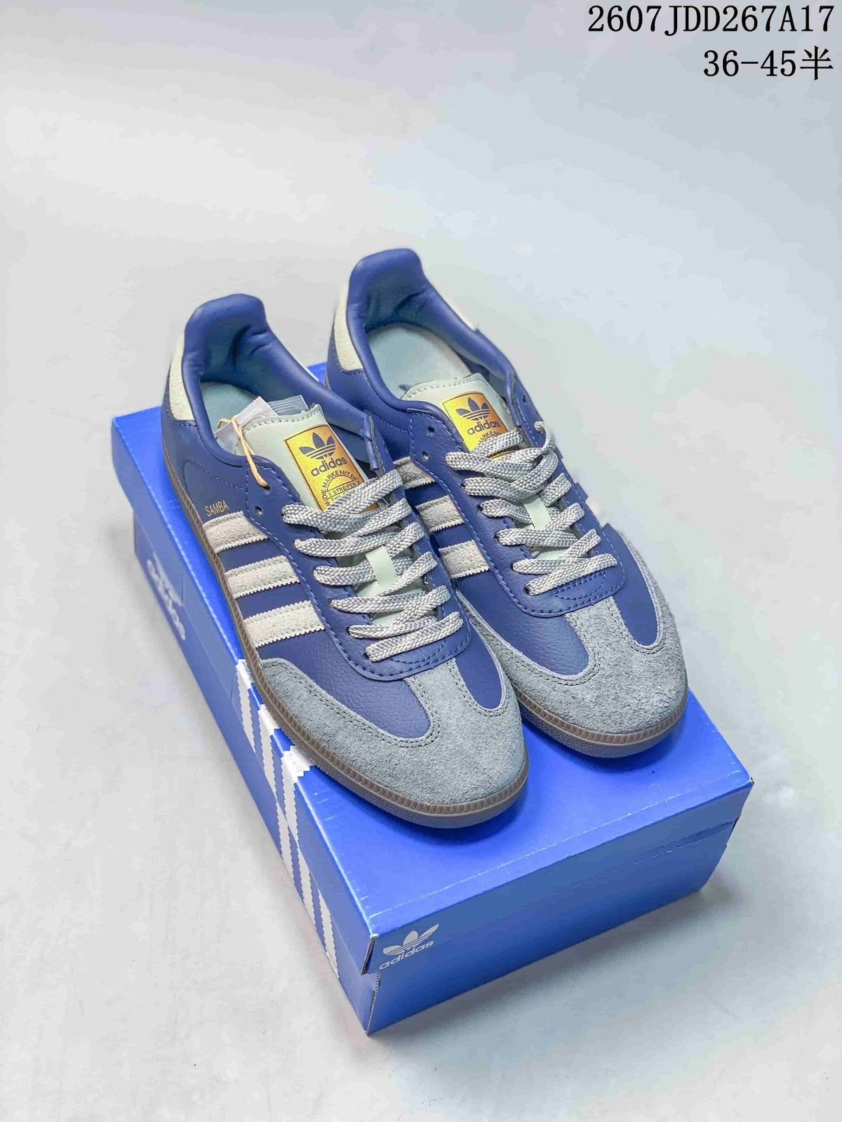 adidas Samba Sneakers in Blue White Gray JDD267A17 - product image from the listing.