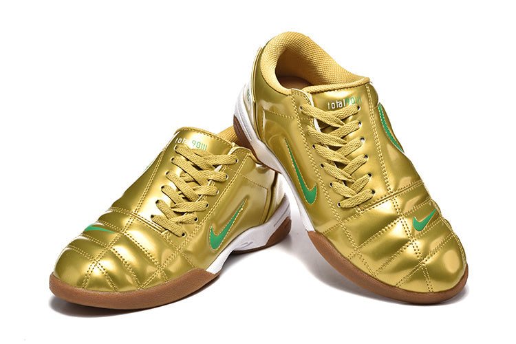 Nike Total90 Indoor Soccer Shoes in Gold Green - product image from the listing.