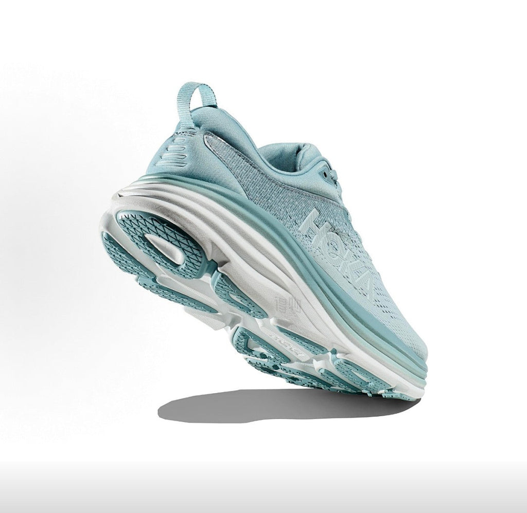 Light Blue HOKA Bondi 8 Running Shoes - product image from the listing.