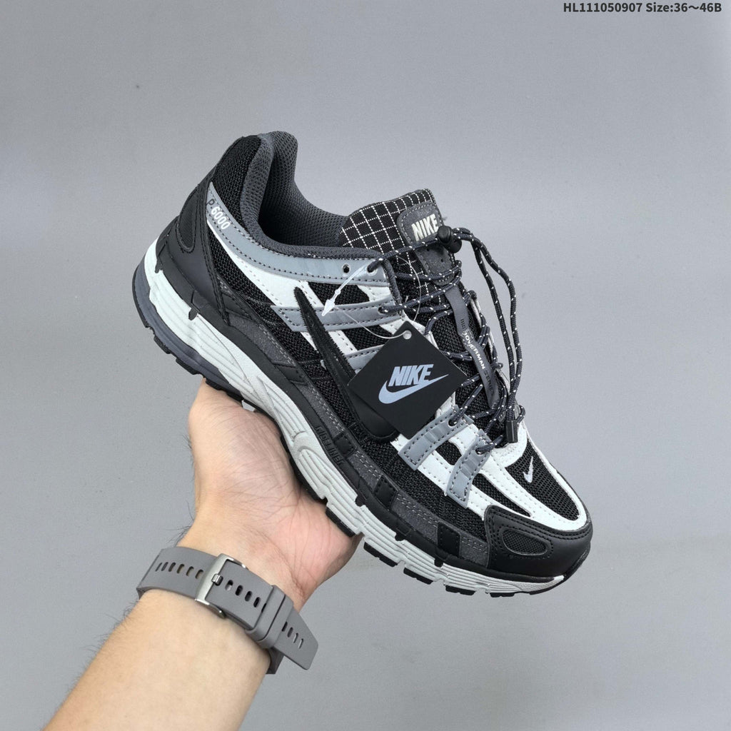 Nike P-6000 Black, White & Grey Retro Trainers - product image from the listing.