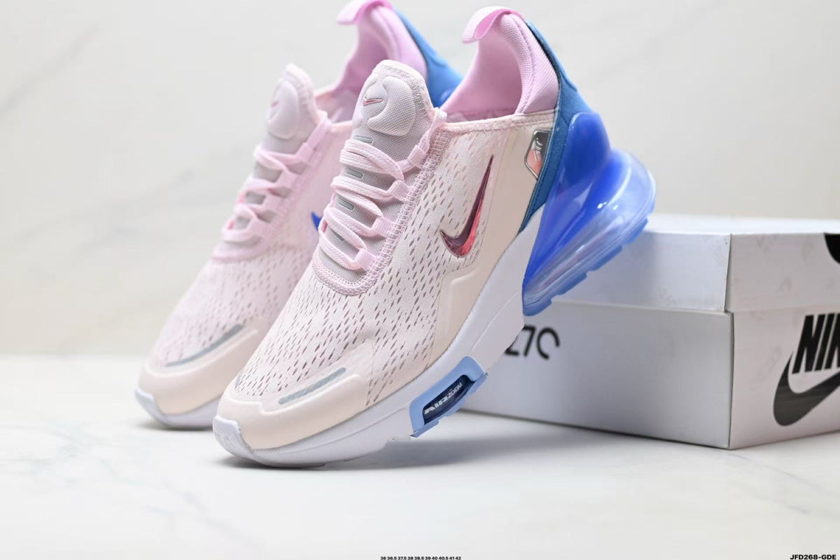 Nike Air Max 270 Sneakers in White Pink Blue JFD268-GE - product image from the listing.