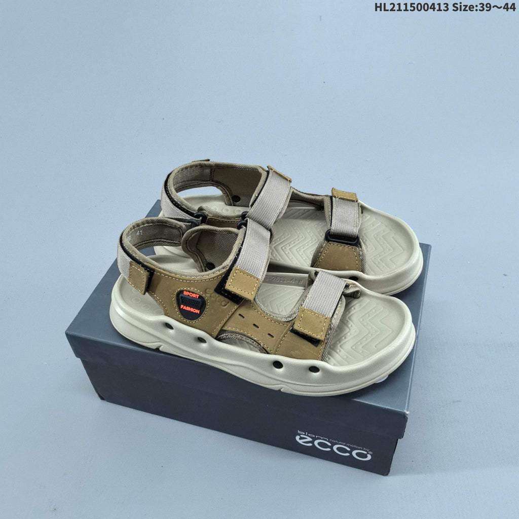 Outdoor Casual Sandals with Adjustable Hook-and-Loop Straps by ECCO - product image from the listing.