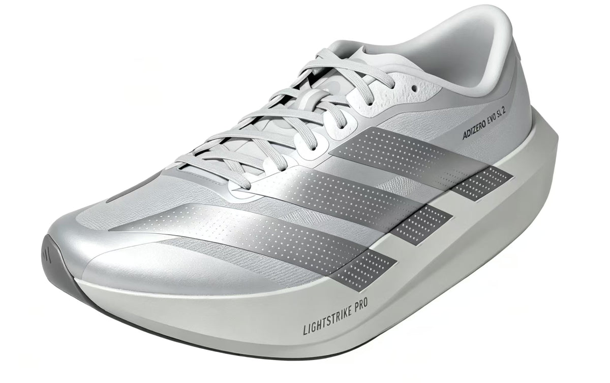 Adidas Adizero Evo SL 2 Carbon Sneakers in Grey Silver - product image from the listing.
