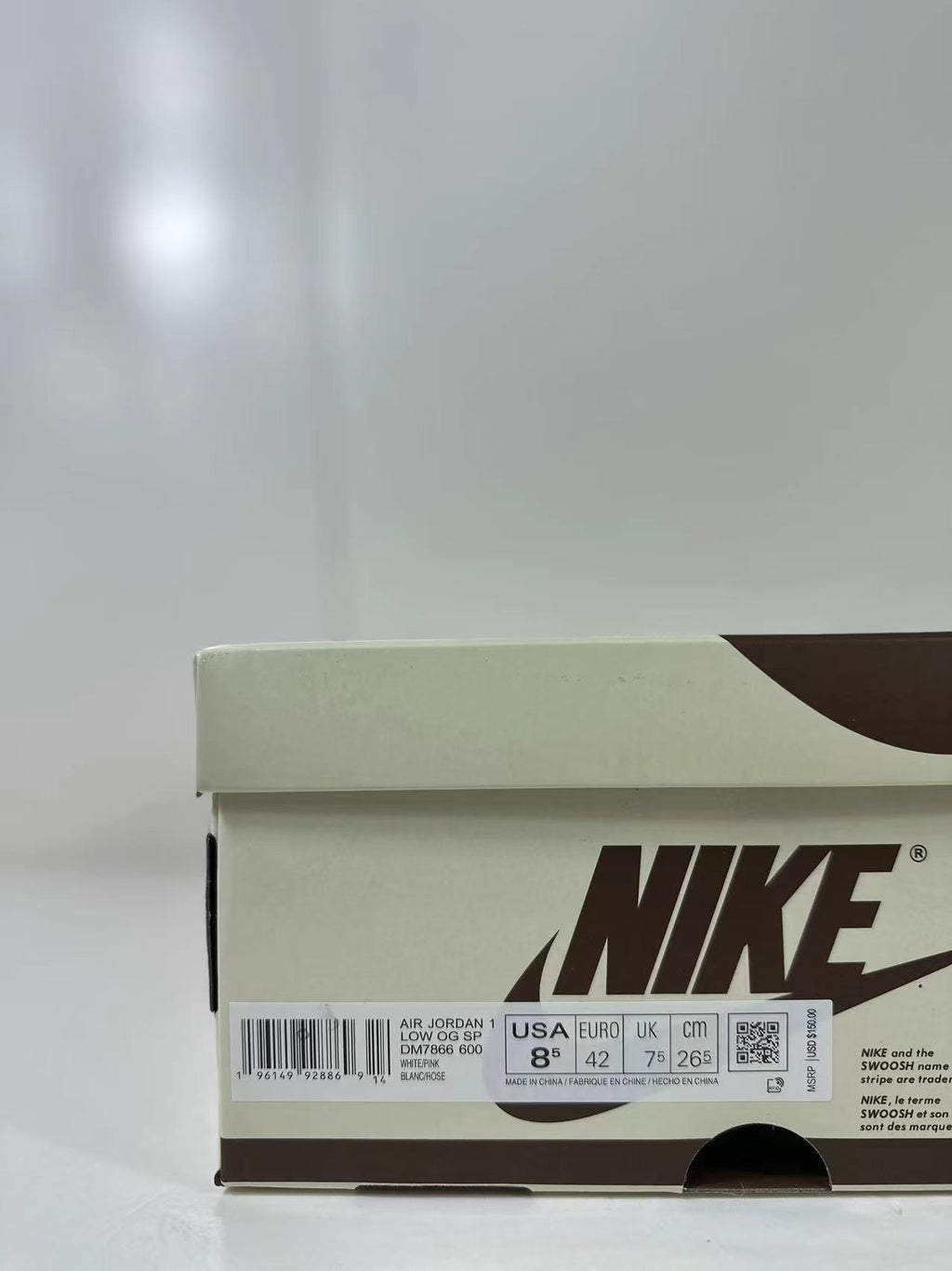 Nike Air Jordan 1 Low Travis Scott in White Pink DM7866-600 - product image from the listing.