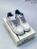 Nike Air Force 1 '07 Low-Top Sneakers in White Navy - product image from the listing.