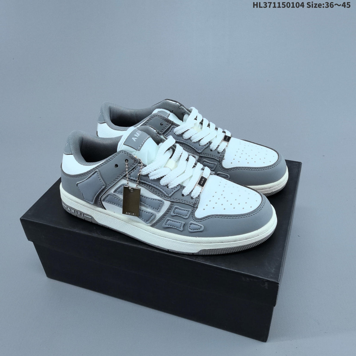 White and Blue AMIRI Skeleton Low-Top Sneakers - product image from the listing.
