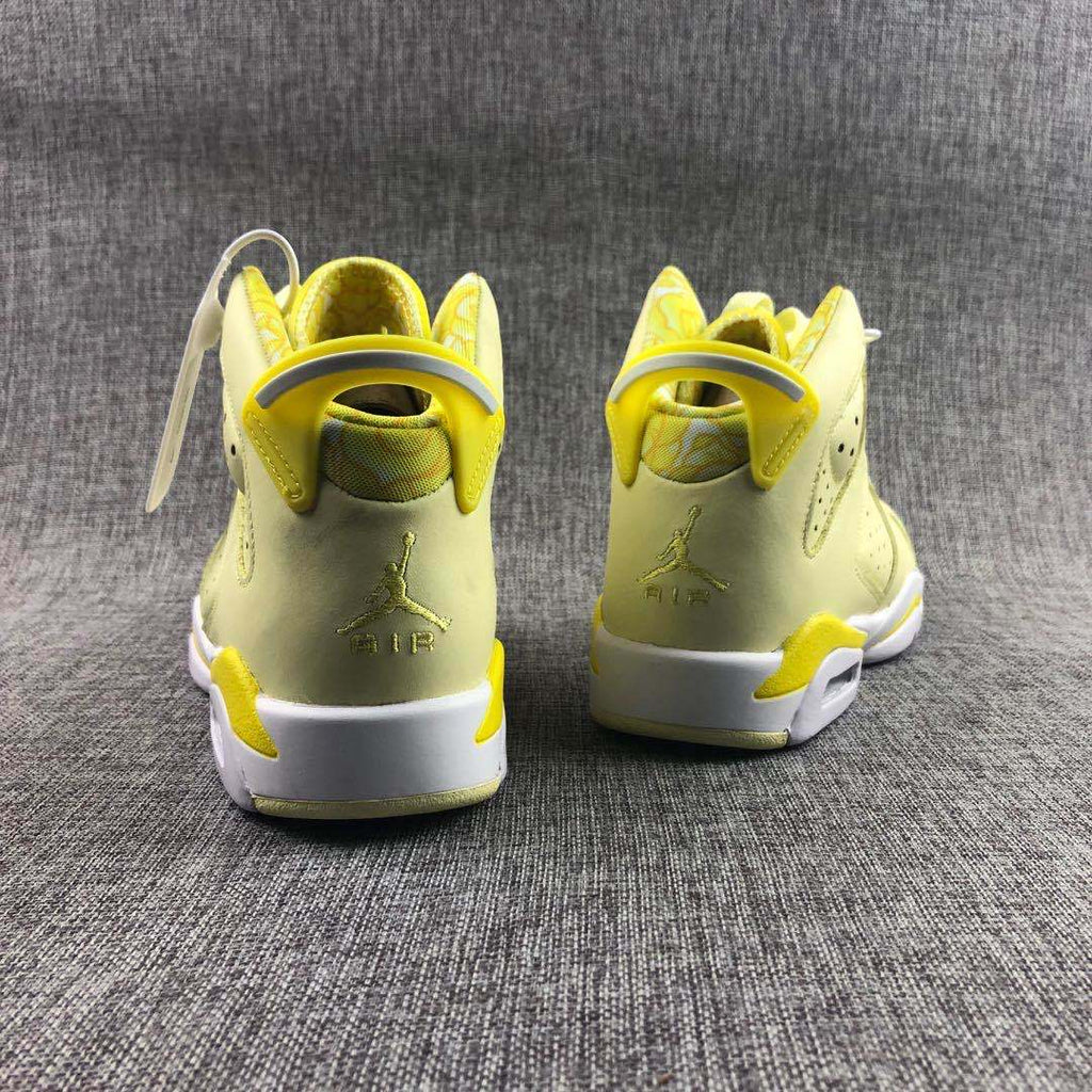 Air Jordan 6 Floral Yellow High-Top Sneakers - product image from the listing.