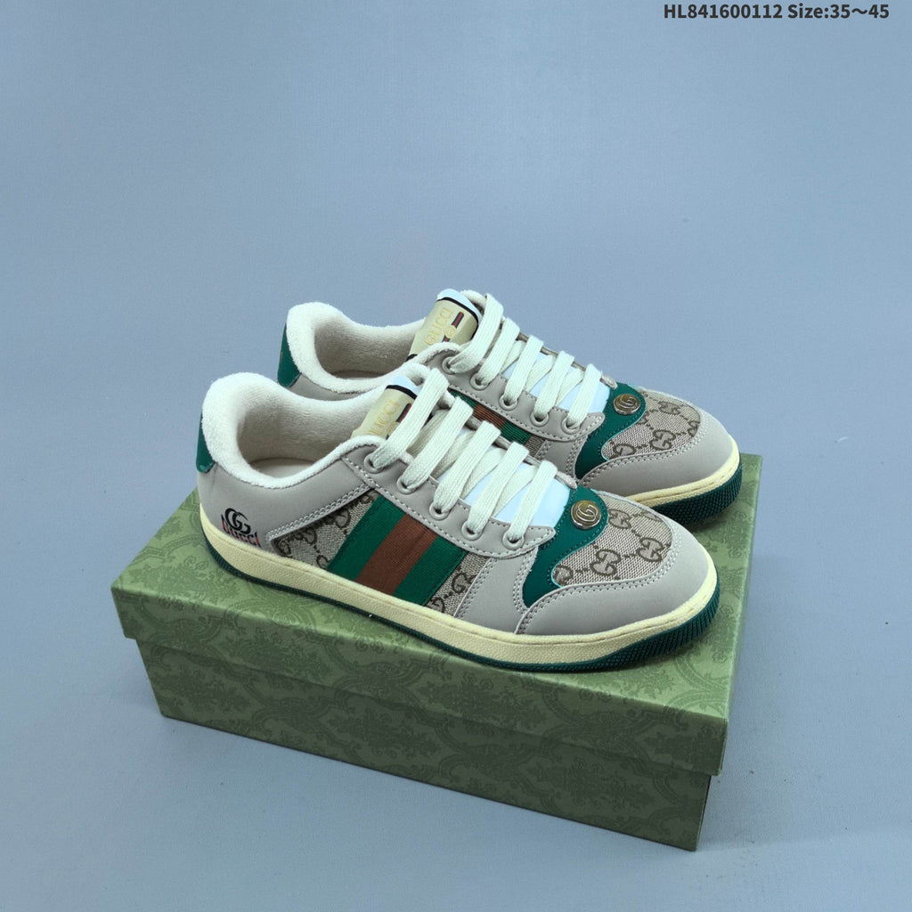 Gucci Screener Distressed Low-Cut Sneakers - product image from the listing.