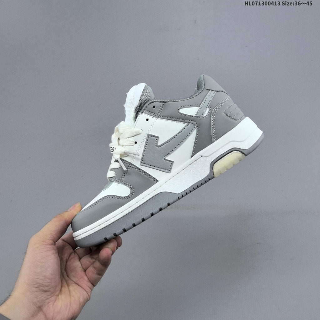 White and Grey Off-White Arrows Low-Top Sneakers - product image from the listing.