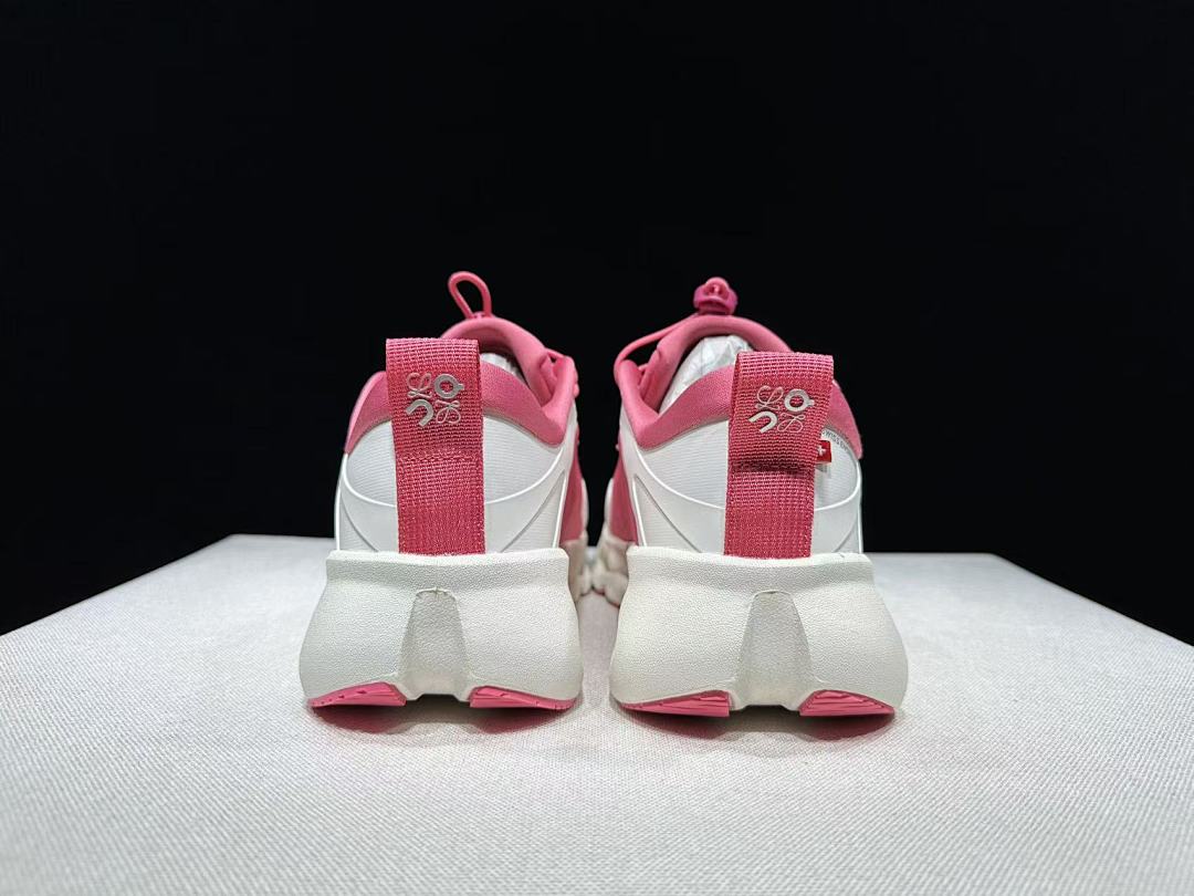 On x LOEWE Cloudventure 3.0 Sneakers in White Peach Red - product image from the listing.