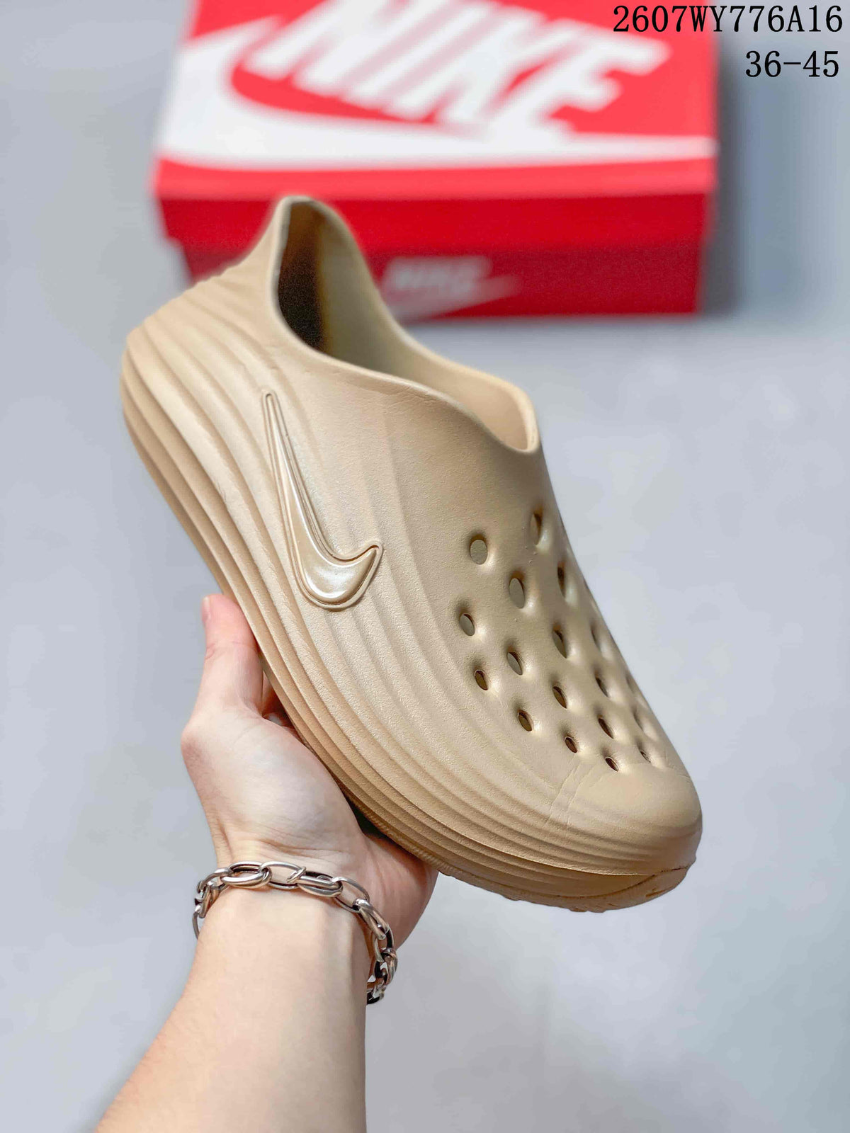 Nike ReactX Rejuven8 Clogs in Tan 2607WY776A16 - product image from the listing.