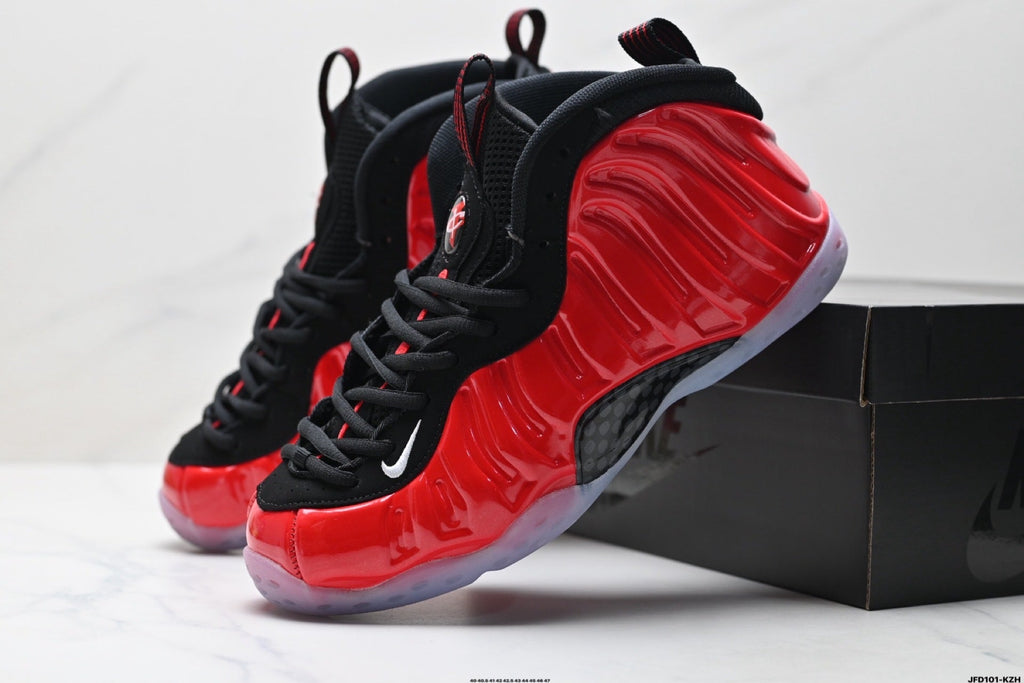Nike Air Foamposite Penny High-Top Sneakers in Red Black - product image from the listing.
