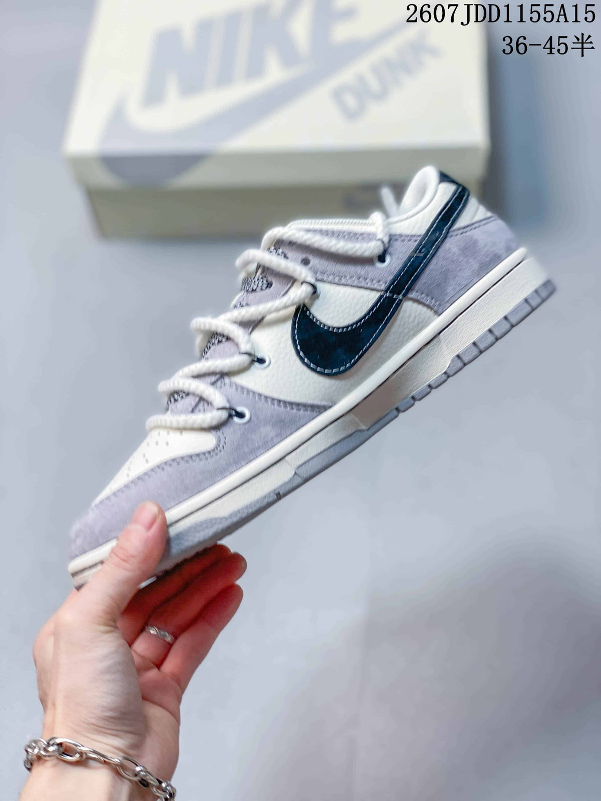 Nike SB Dunk Low Gray White Navy JDD1155A15 Trainers - product image from the listing.