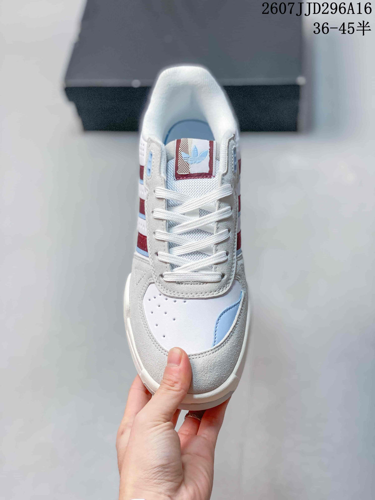 adidas Originals Tekkira Cup Sneakers in White Red Blue 07JJD296A16 - product image from the listing.