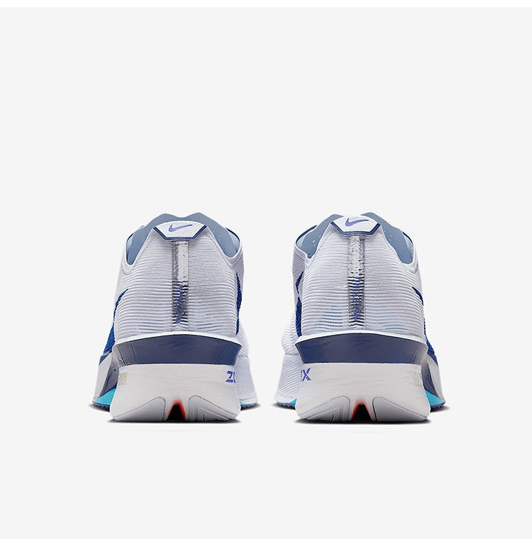 Nike Vaporfly Next% 4 Road Racing Shoes, in White and Blue HF6414-001 - product image from the listing.