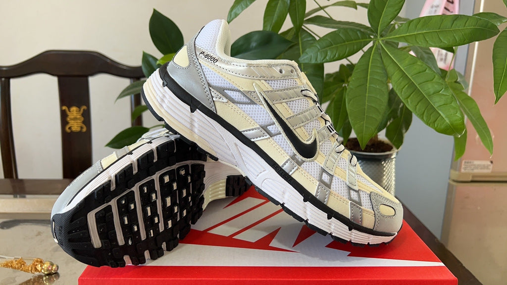 Nike P-6000 Trainers, Sail and Gray, FV6603-100 - product image from the listing.