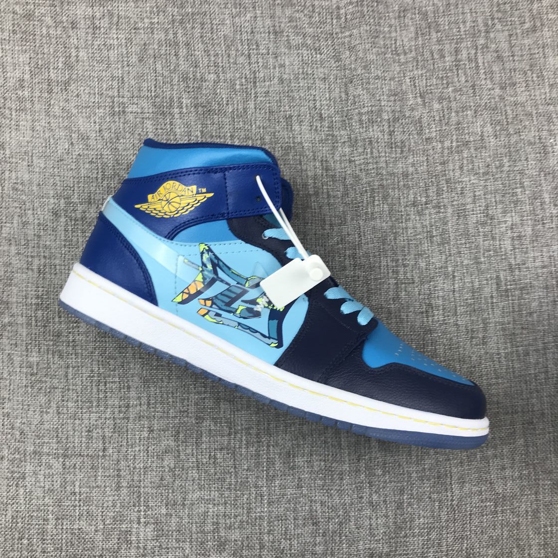 Sneakers Blue Cyan - Air Jordan 1 Mid BV7446-400 - product image from the listing.
