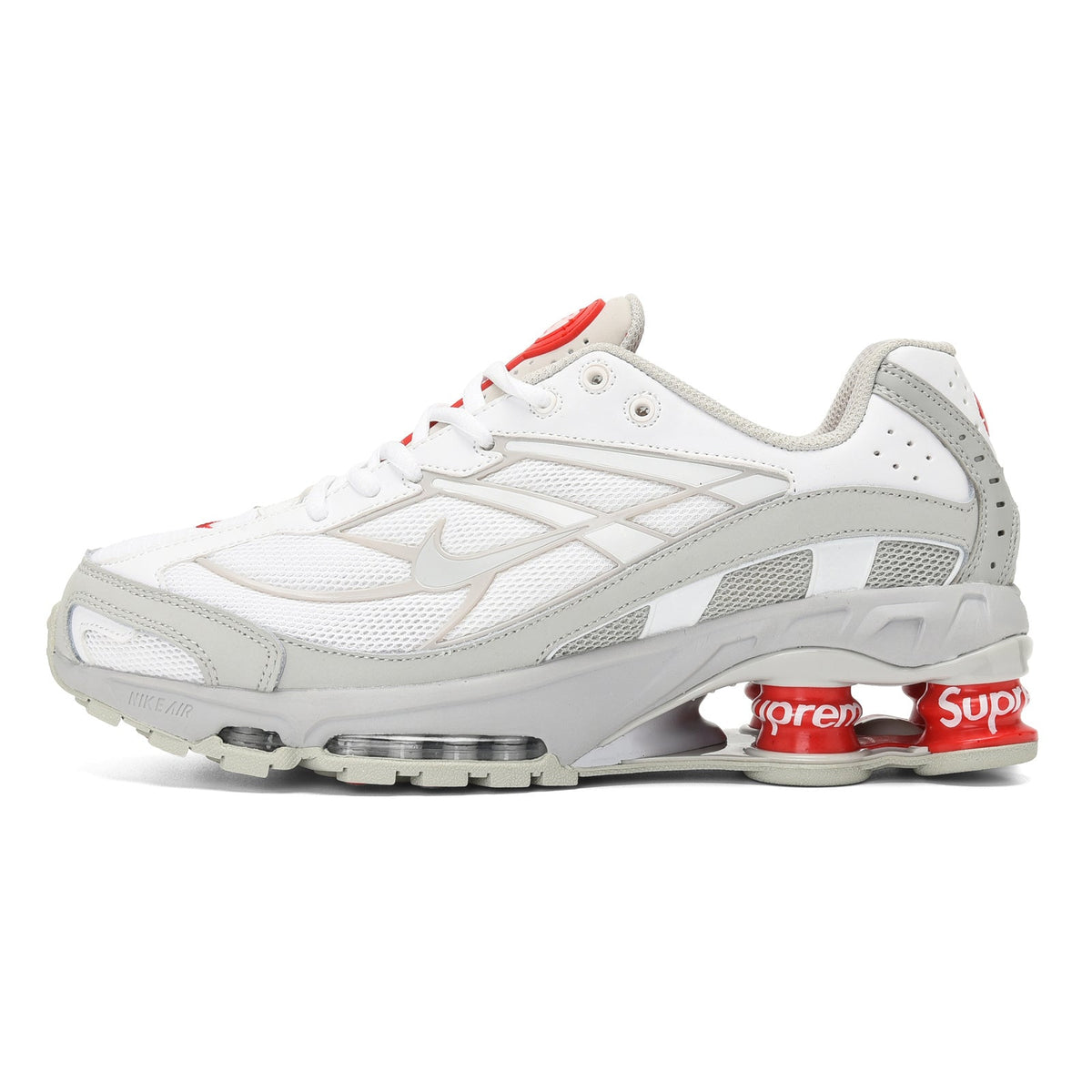 Nike Shox Ride 2 Sneakers in White, in Gray and Red - product image from the listing.