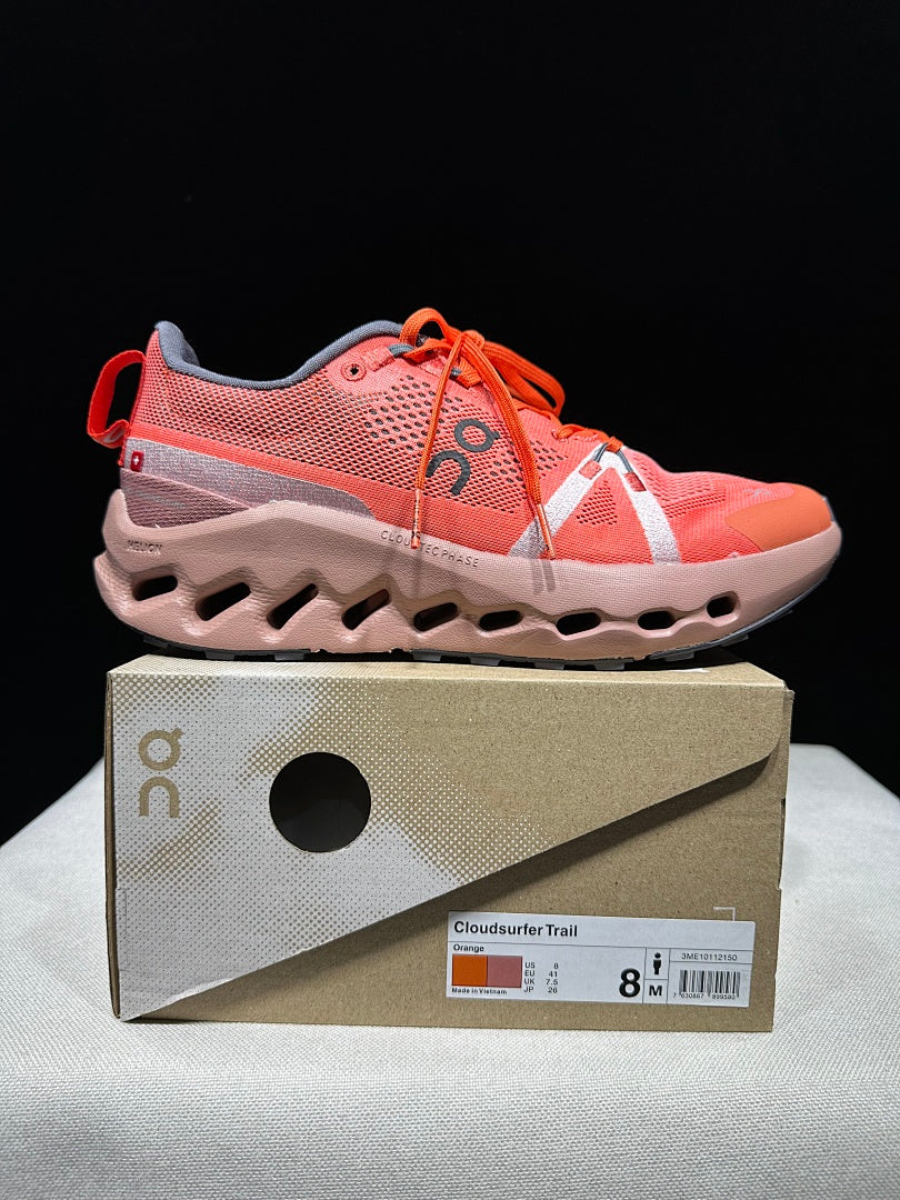 Orange On Cloudsurfer Trail Running Shoes - product image from the listing.