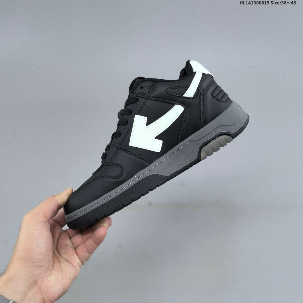 Black and White Off-White Arrows Low-Top Sneakers - product image from the listing.