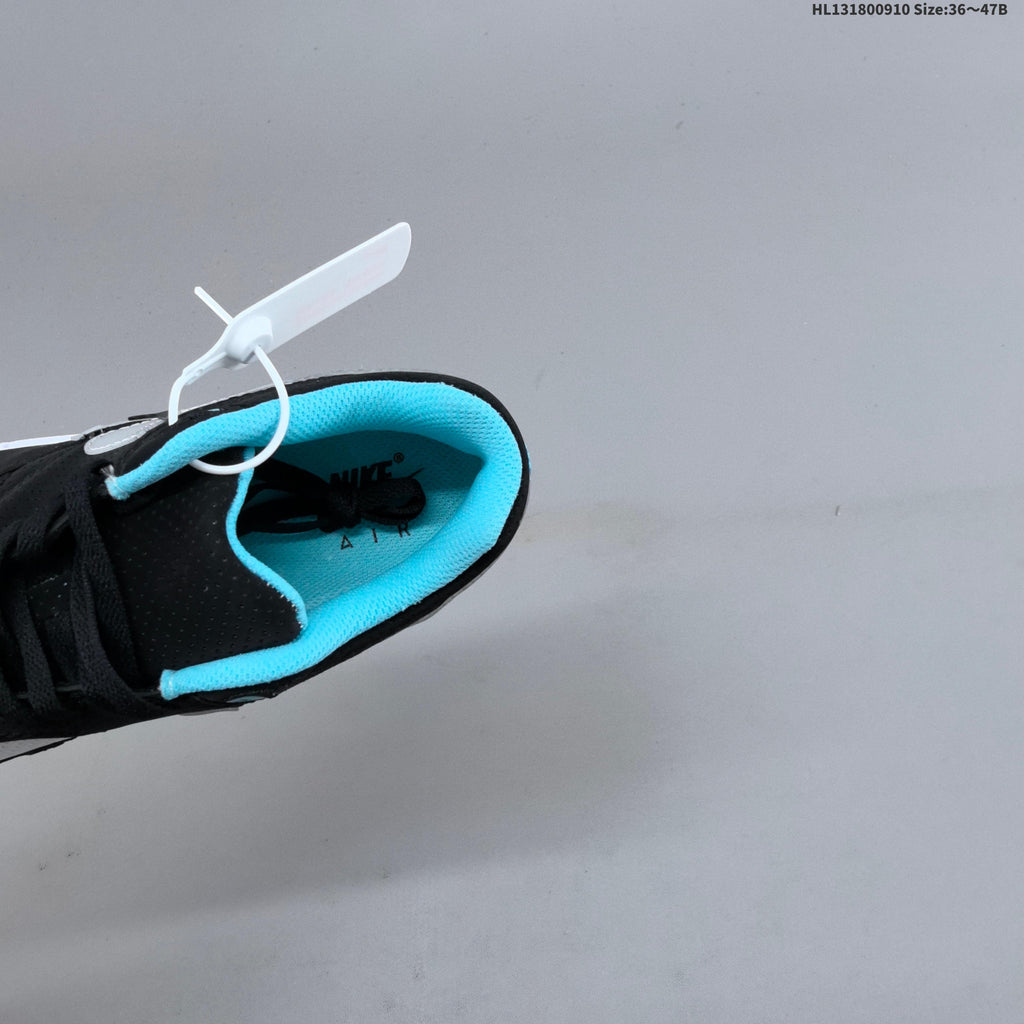 Nike Air Max 1 Sneakers in Black White and Turquoise - product image from the listing.