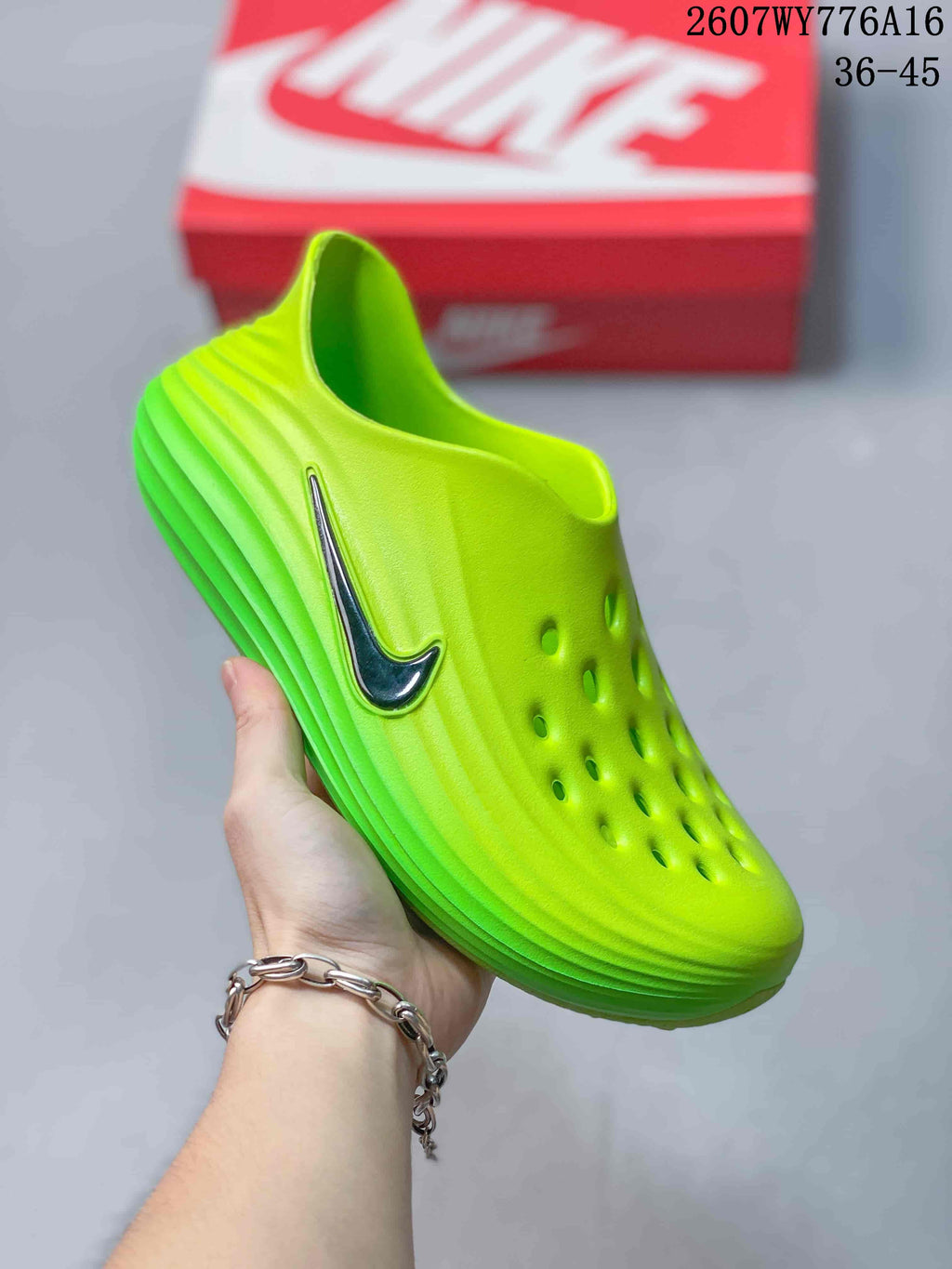 Nike ReactX Rejuven8 Clogs Neon in Green 2607WY776A16 - product image from the listing.