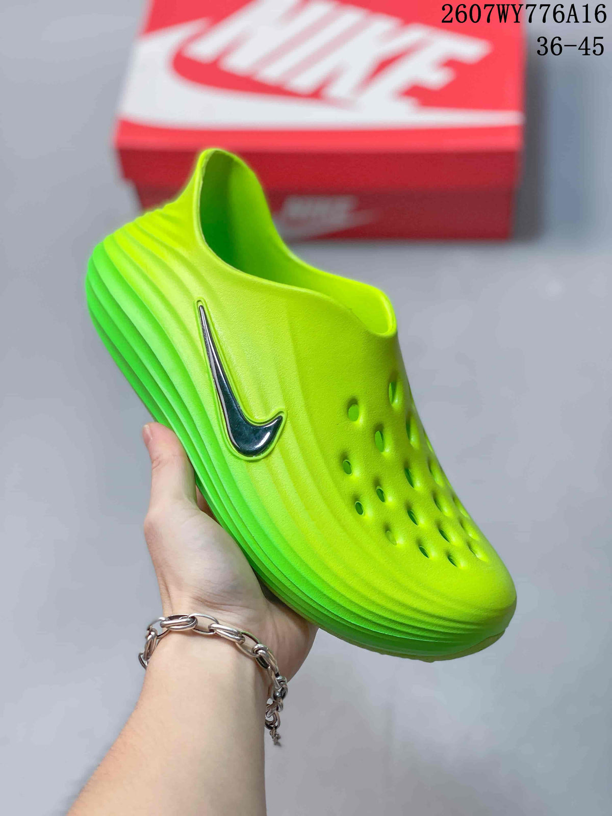 Nike ReactX Rejuven8 Clogs Neon in Green 2607WY776A16 - product image from the listing.