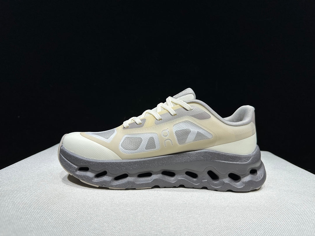 On Cloudtilt Remix Trainers in White and Pebble - product image from the listing.