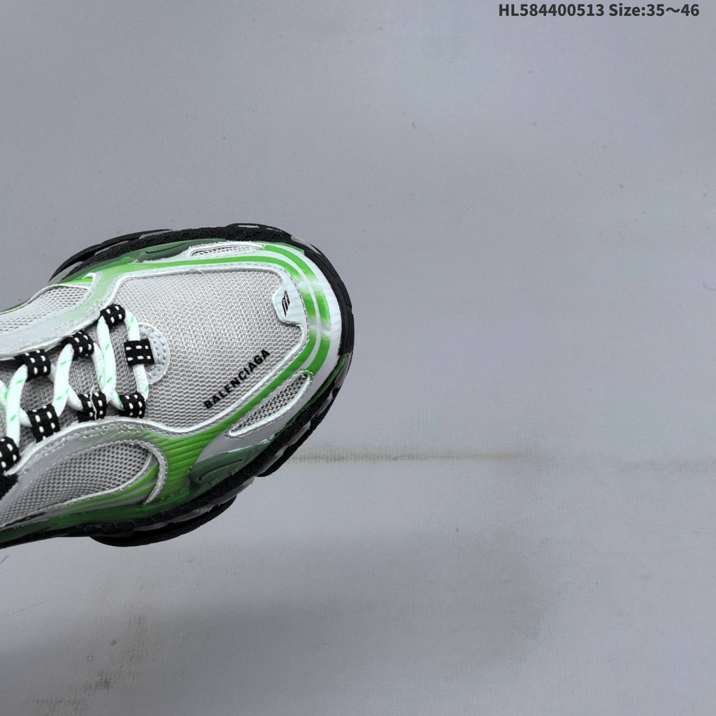 White and Green Balenciaga Triple S 2.0 Sneakers - product image from the listing.