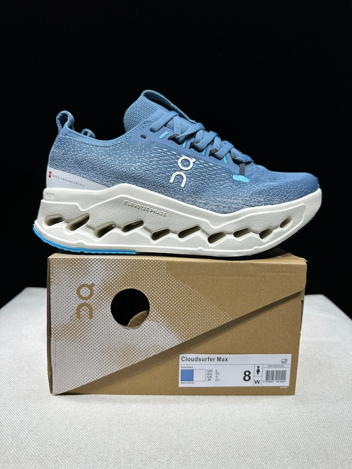 On Cloudsurfer Max Running Sneakers in Blue - product image from the listing.