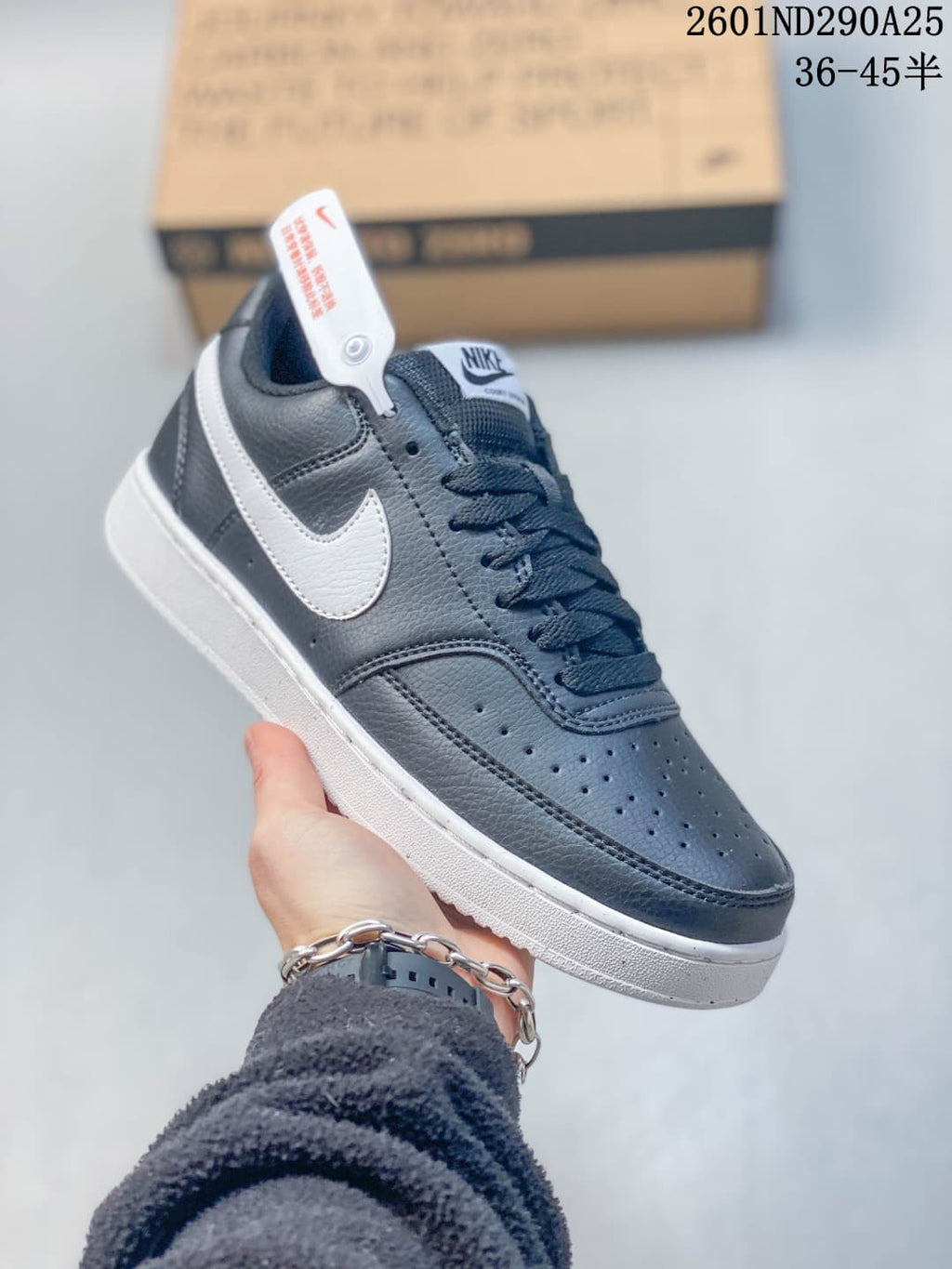Nike Court Vision Low Sneakers in Navy White 2601ND290A25 - product image from the listing.