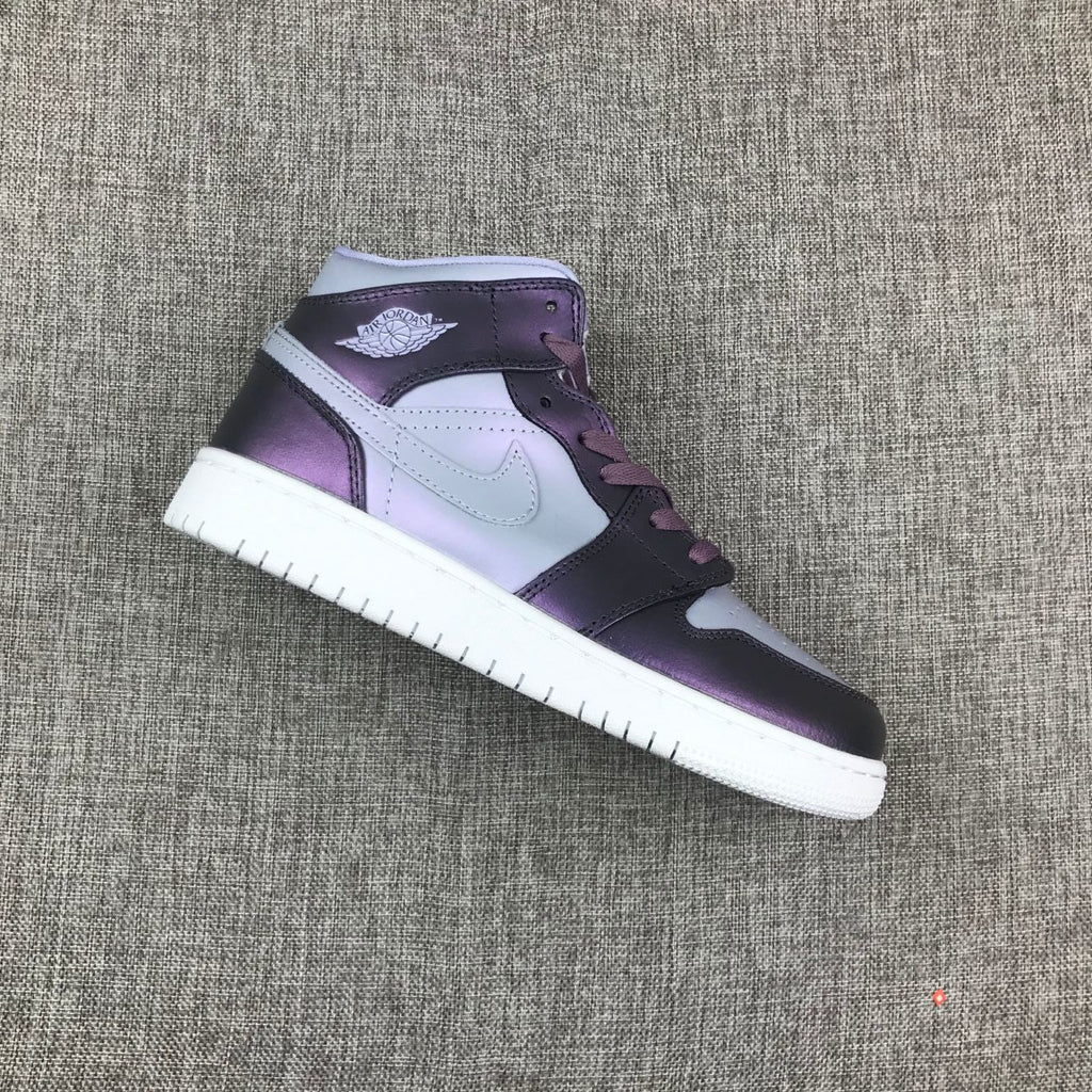 Jordan 1 Mid Sneakers in Purple AV5174-400 - product image from the listing.