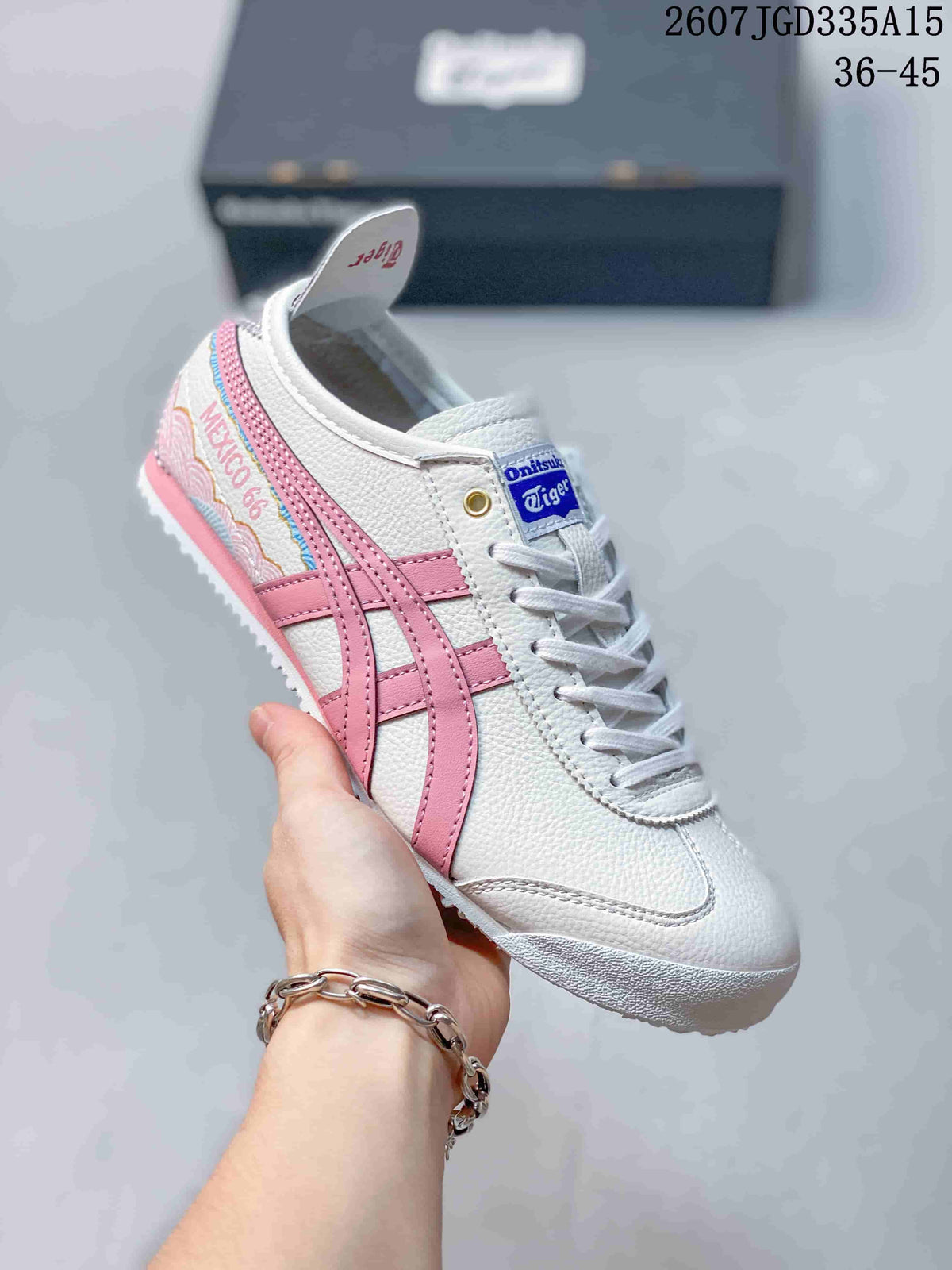 Onitsuka Tiger Mexico 66 Deluxe Sneakers in White Pink 2607JGD335A15 - product image from the listing.