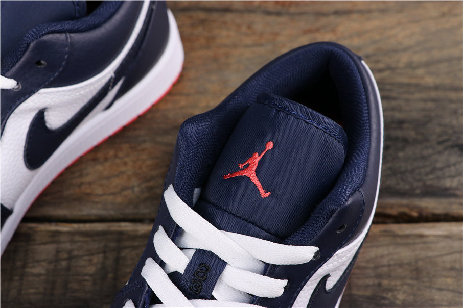 Air Jordan 1 Low Sneakers in Midnight Blue 553558-481 - product image from the listing.