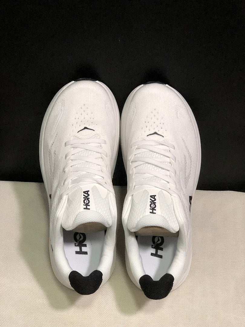 HOKA Clifton 10 Running Shoes in White - product image from the listing.