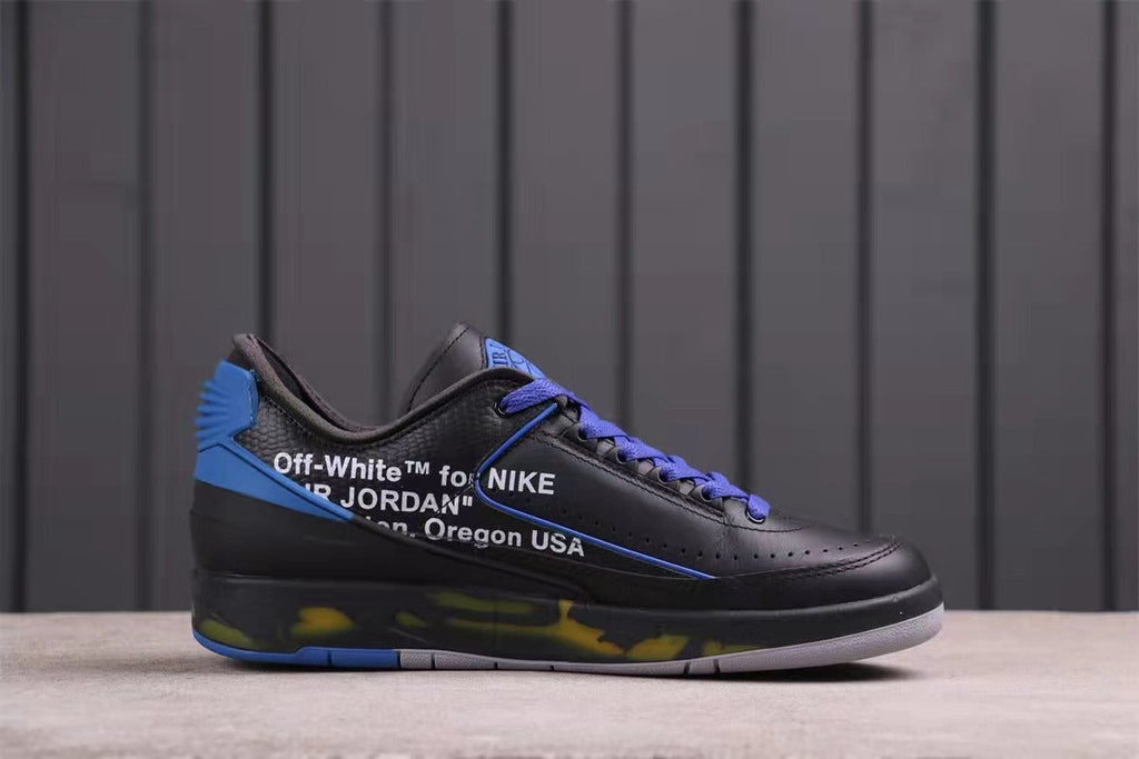 Jordan 2 Low x Sneakers in Off-White Black Blue DM7866-14 - product image from the listing.