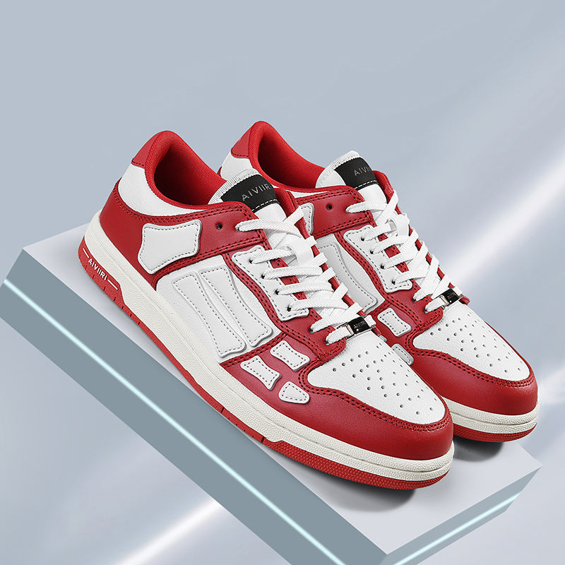 AIVIIRI Low-Top Sneakers in Red and White MFS003-324 - product image from the listing.