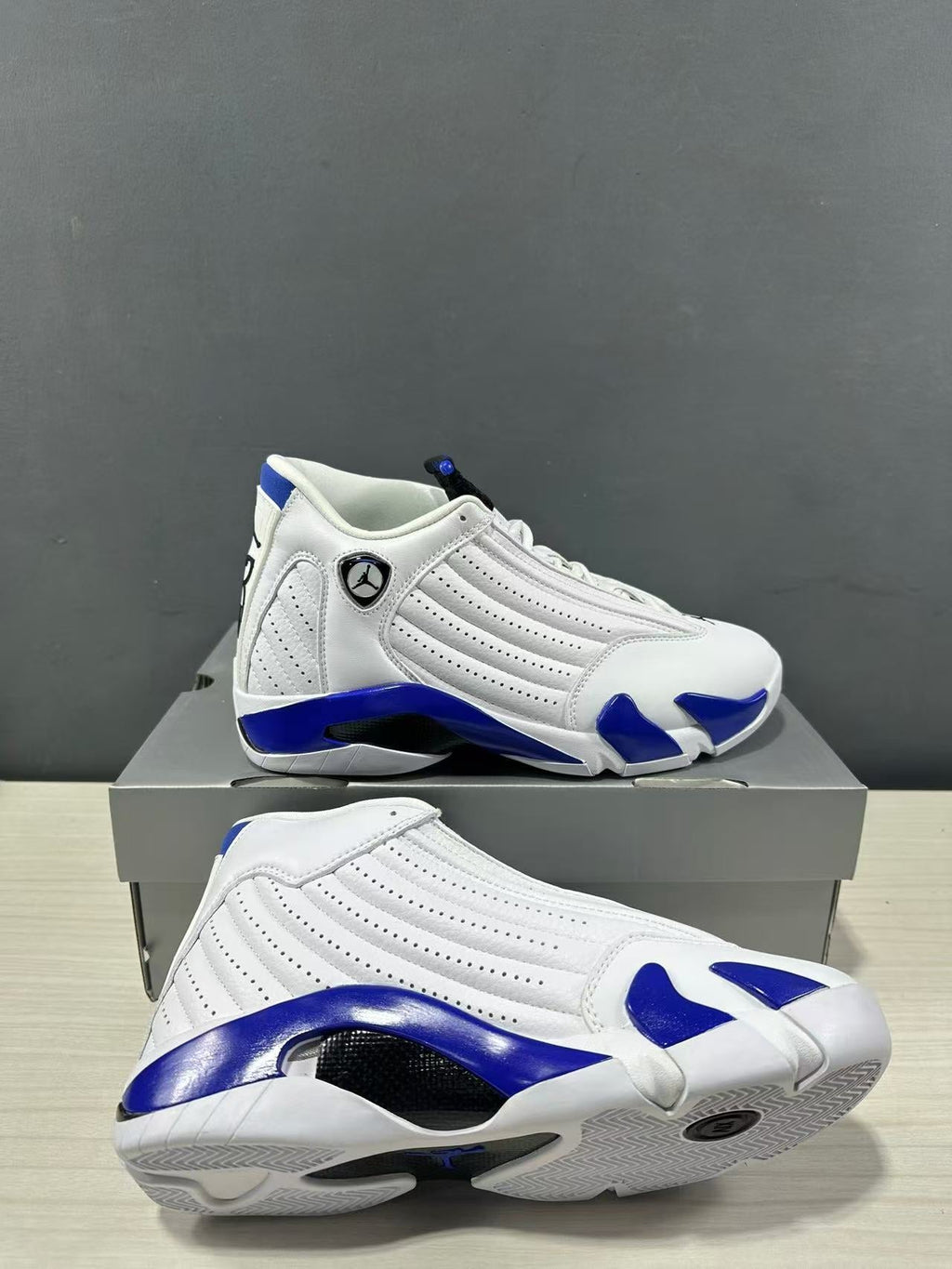 Air Jordan 14 Hyper Royal White Blue 487471-104 - product image from the listing.