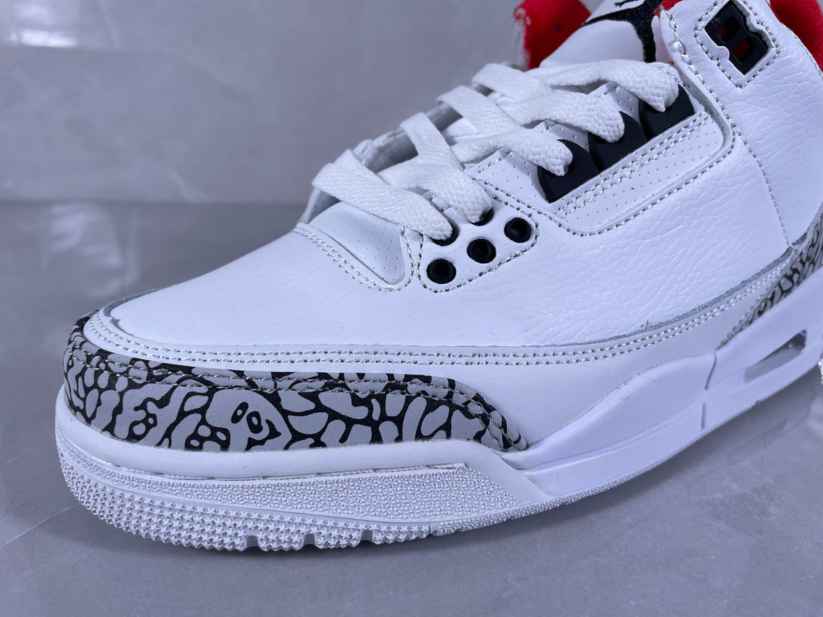 White Cement Sneakers - Jordan 3 Retro - product image from the listing.