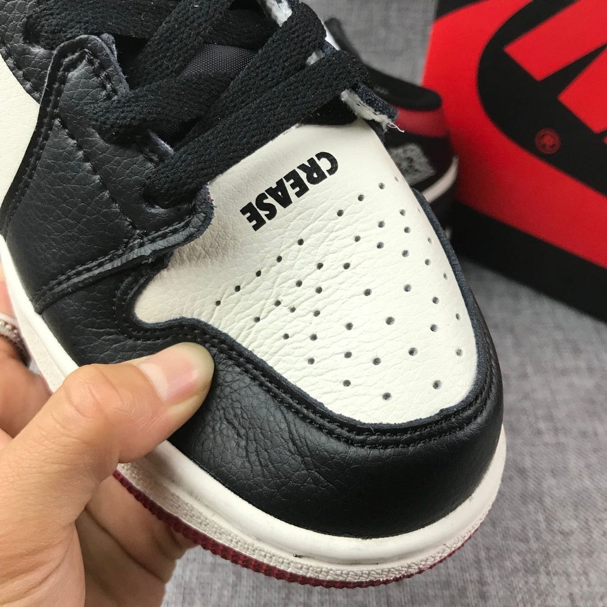 Air Jordan 1 High OG Sneakers in Black White Red - product image from the listing.