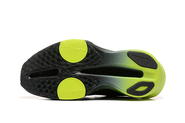 Nike Air Zoom Alphafly Next% Running Shoes in Black Volt - product image from the listing.