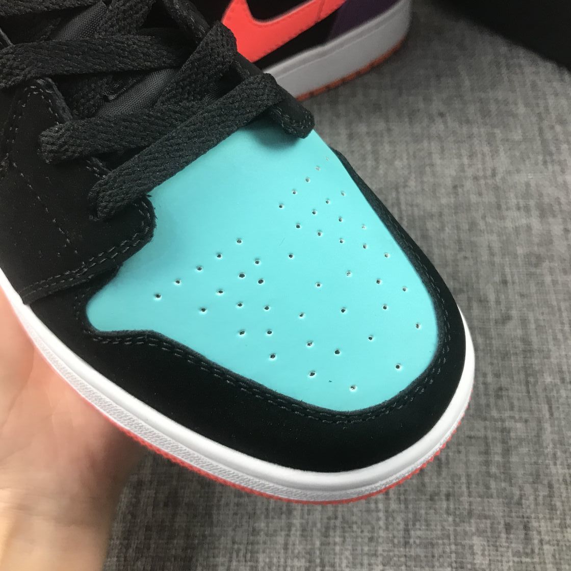 Jordan 1 Mid Sneakers in Multicolor Black 554725-083 - product image from the listing.